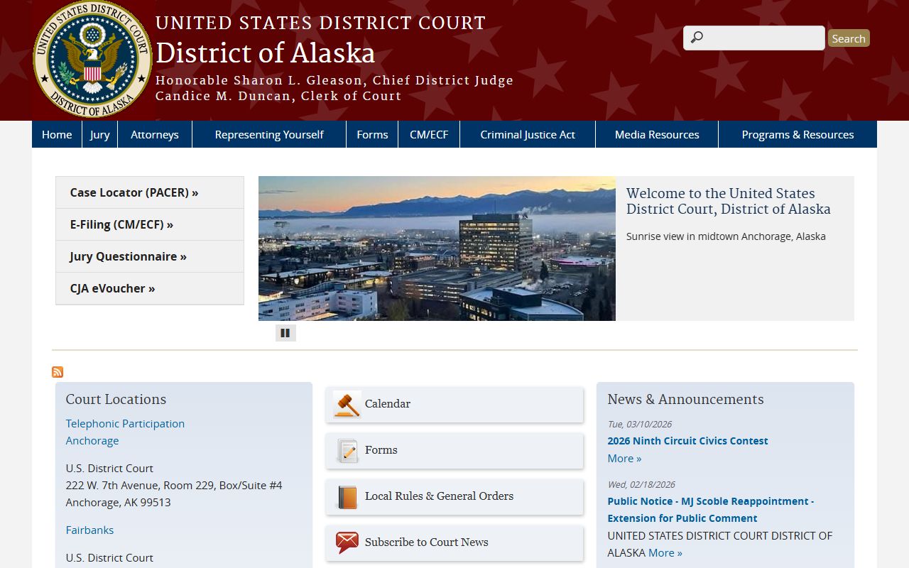 Juneau Released Inmates federal court records