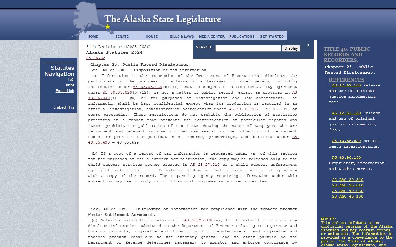 Alaska Released Inmates Alaska statutes and prisoner records rules